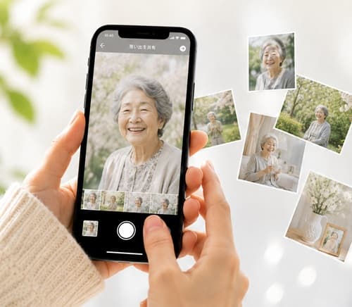 写真を、みんなで追加できる