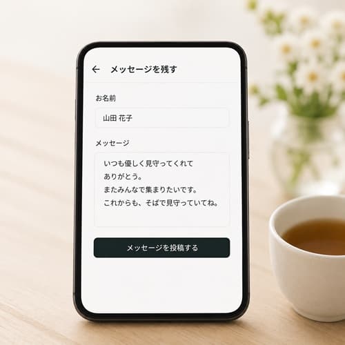 メッセージを、それぞれの言葉で残せる